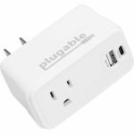 Plugable Wall Outlet Extender with 1x USB-C and 1x USB  32W USB C Charger Block - USBC Fast Charger for iPhone 13/14  Travel  Home  Office
