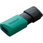 Kingston DataTraveler Exodia M USB Flash Drive - 256 GB - USB 3.2 (Gen 1) Type A - Black  Teal - 5 Year Warranty - 1 Pack