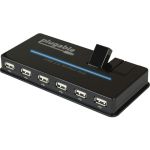 Plugable USB Hub  10 Port - USB 2.0 with 20W Power Adapter and Two Flip-Up Ports - USB 2.0 Type A - External - 10 USB Port(s) - 10 USB 2.0 Port(s) - PC  Mac  Linux