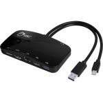 SIIG Mini-DP Video Dock with USB 3.0 LAN Hub - Black - for Notebook/Tablet PC/Desktop PC - USB 3.0 - 3 x USB Ports - 3 x USB 3.0 - Network (RJ-45) - HDMI - DisplayPort - Mini DisplayPor