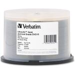 Verbatim DVD-R 4.7GB 16X UltraLife Gold Archival Grade with Branded Surface and Hard Coat - 50pk Spindle