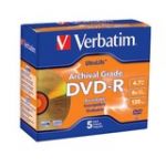 Verbatim DVD-R 4.7GB 16X UltraLife Gold Archival Grade with Branded Surface and Hard Coat - 5pk Jewel Case - 4.7GB - 5 Pack
