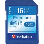 Verbatim 16GB Premium SDHC Memory Card  UHS-I Class 10 - Class 10 - 1 Card/1 Pack - 133x Memory Speed