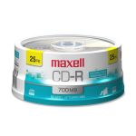 Maxell 648445 CD Recordable Media 25 Pack 48x 700MB Spindle