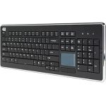 Adesso AKB-440UB Desktop Touchpad Keyboard 104 Key 7 Multimedia Hotkeys 2 Internet Hotkeys Black