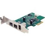 StarTech.com 3 Port 2b 1a LP 1394 PCI Express FireWire Card - 2 x 9-pin Female IEEE 1394b FireWire 800
