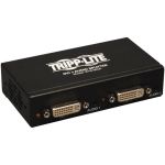 Tripp Lite by Eaton 2-Port DVI Splitter with Audio and Signal Booster Single-Link 1920x1200 at 60Hz/1080p (DVI F/2xF) TAA - 1920 x 1200 - WUXGA - 1 x 22 x DVI Out - TAA Compliant