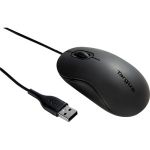 Targus USB Optical Laptop Mouse - Optical - Cable - Matte Black  Gray - USB - 1000 dpi - Scroll Wheel - 3 Button(s) - Symmetrical