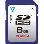V7 VASDH8GCL4R-1N 8 GB SDHC - Class 4 - 10 MB/s Read - 4 MB/s Write - 1 Card - Retail