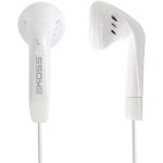 Koss KE5 Earphone - Stereo - White - Mini-phone - Wired - 16 Ohm - 60 Hz 20 kHz - Earbud - Binaural - Outer-ear - 4 ft Cable