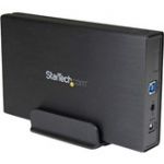 StarTech.com 3.5in Black USB 3.0 External SATA III Hard Drive Enclosure with UASP for SATA 6 Gbps - Portable External HDD - 1 x Total Bay - 1 x 3.5in Bay - Serial ATA/600 - USB 3.0 - Pl