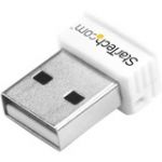 StarTech.com USB 150Mbps Mini Wireless N Network Adapter - 802.11n/g 1T1R USB WiFi Adapter - White - Add high-speed Wireless N connectivity to a desktop or laptop system through USB - C