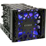 Icy Dock MB074SP-B Drive Enclosure Internal - Black - 4 x Total Bay - 4 x 3.5in Bay - Cooling Fan