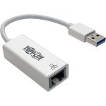 Tripp Lite USB 3.0 SuperSpeed to Gigabit Ethernet NIC Network Adapter RJ45 10/100/1000 White - USB 3.0 - 1 x Network (RJ-45) - Twisted Pair