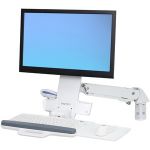 Ergotron StyleView Mounting Arm for Monitor  Keyboard  Bar Code Reader  Mouse - 24in Screen Support - 29.10 lb Load Capacity - Aluminum  Plastic