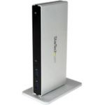 StarTech.com USB 3.0 Docking Station - Compatible with Windows / macOS - Dual DVI Docking Station Supports Dual Monitors - DVI to HDMI and DVI to VGA Adapters Included - USB3SDOCKDD - D