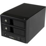StarTech.com USB 3.0 / eSATA Dual-Bay Trayless 3.5in SATA III Hard Drive Enclosure with UASP - 2-Bay SATA 6 Gbps Hot-Swap HDD Enclosure - 2 x HDD Supported - 8 TB Supported HDD Capacity