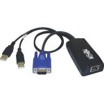 Tripp Lite KVM Switch USB Server Interface Unit Virtual Media HD15 USB RJ45 - 1 Computer(s) - 100 ft Range - 1 x Network (RJ-45) x USB x VGA