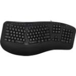 Adesso Tru-Form 150 - 3-Color Illuminated Ergonomic Keyboard - Cable Connectivity - USB Interface - 105 Key - English (US) - Compatible with Computer - Media Player  Internet  Multimedi