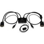 StarTech.com 2 Port USB VGA Cable KVM Switch - USB Powered with Remote Switch - 2 Computer(s) - 1 Local User(s) - 2048 x 1536 - 2 x USB1 x VGA