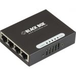 Black Box LGB300 Series Gigabit Ethernet Switch - 4 Ports - TAA Compliant - 2 Layer Supported - Twisted Pair - 1 Year Limited Warranty