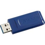 Verbatim 128GB USB Flash Drive - Blue - 128 GB - Blue - 1 Pack - Retractable  Capless