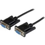 StarTech SCNM9FF2MBK 2m Black DB9 RS232 Serial Null Modem Cable F/F - Serial for Modem - 6.56 ft - 1 Pack - 1 x DB-9 Female Serial