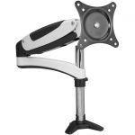SIIG Inc  Full-Motion Easy Access Single Monitor Desk Mount - White - 1 Display(s) Supported - 15in to 27in Screen Support - 17.60 lb Load Capacity