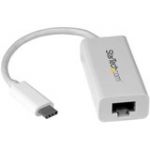 StarTech.com USB-C to Gigabit Network Adapter - USB 3.1 Gen 1 (5 Gbps) - USB Type-C Ethernet Adapter with Native Support - White - USB 3.1 - 1 Port(s) - 1 - Twisted Pair