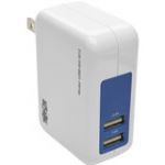 Tripp Lite Dual Port USB Tablet Phone Wall Travel Charger 5V / 1.0/2.4A - 5 V DC Output Voltage - 2.40 A Output Current