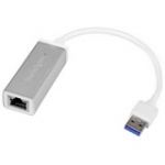StarTech.com USB 3.0 to Gigabit Network Adapter - Silver - Sleek Aluminum Design Ideal for MacBook  Chromebook or Tablet - USB 3.1 - 1 Port(s) - 1 - Twisted Pair