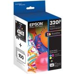 Epson T320P Original Ink Cartridge/Paper Kit - Black  Cyan  Magenta  Yellow - Inkjet - 100 Photos - 4 / Pack