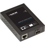 Black Box Gigabit PoE+ PSE Media Converter - Network (RJ-45) - 1x PoE+ (RJ-45) Ports - Multi-mode  Single-mode - Gigabit Ethernet - 10/100/1000Base-T  1000Base-SX/LX - 1 x Expansion Slo