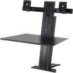 Ergotron WorkFit Desk Mount for Monitor  Keyboard - 24in Screen Support - 25 lb Load Capacity - Black