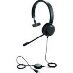 Jabra EVOLVE 30 II MS Mono Headset - Mono - Mini-phone - Wired - Over-the-head - Monaural - Supra-aural - Noise Canceling