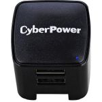 CyberPower TR12U3A USB Charger with 2 Type A Ports - 2 USB Port(s) - 3.1 Amps (Shared)  NEMA 5-15P  100 VAC - 240 VAC  Black  1YR Warranty