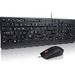 Lenovo Essential Wired Keyboard and Mouse Combo - US English - USB Cable English (US) - USB Cable Optical - 1000 dpi - Scroll Wheel