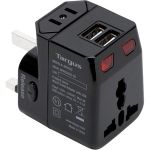 Targus World Travel Power Adapter with Dual USB Charging Ports - 10 W Output Power - 120 V AC  230 V AC Input Voltage - 5 V DC Output Voltage - 2.10 A Output Current - USB