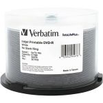 Verbatim DVD-R 4.7GB 16X DataLifePlus White Inkjet Printable - 50pk Spindle - 4.7GB - 50pk Spindle