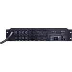 CyberPower PDU81008 200 - 240 VAC 30A Switched Metered-by-Outlet PDU - 16 Outlets  12 ft  NEMA L6-30P  Horizontal  2U  LCD  3YR Warranty