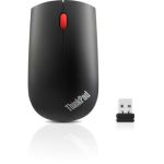 Lenovo ThinkPad Essential Wireless Mouse - Optical - Wireless - Radio Frequency - 2.40 GHz - Black - USB - Symmetrical