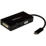StarTech.com USB-C Multiport Adapter - 3-in-1 USB C to HDMI  DVI or VGA - for Notebook - USB Type C - HDMI - DVI - VGA - Wired