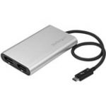 StarTech.com Thunderbolt 3 to Dual DisplayPort Adapter - 4K 60Hz - for Mac and Windows - Thunderbolt 3 Adapter - for Notebook/Desktop PC - Thunderbolt 3 - DisplayPort - Audio Line Out -