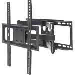 Manhattan Universal Basic LCD Full-Motion Wall Mount - Holds One 32in to 55in Flat-Panel or Curved TV up to 88 lbs.; Adjustment Options to Tilt  Swivel and Level; Black