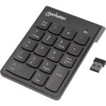 Manhattan Numeric Wireless Keypad  18 Keys - USB  Wireless  18 Full-Size Keys  Black