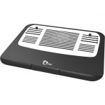 SIIG Ergonomic Multi-Angle Tilted Laptop Cooling Pad - Upto 17in Screen Size Notebook Support - 1 Fan(s) - 1700 rpm - Plastic  Aluminum - Black  Silver