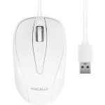 Macally 3 Button Optical USB Wired Mouse for Mac and PC - Optical - Cable - White - USB - 1000 dpi - Notebook  Computer - Scroll Wheel - 3 Button(s) - Symmetrical