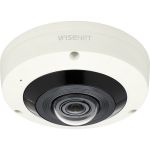 Wisenet XNF-8010RV 6 Megapixel Outdoor HD Network Camera - Color  Monochrome - Fisheye - 49.21 ft - H.265  H.264  MJPEG - 2048 x 2048 Fixed Lens - CMOS - Gooseneck  Wall Mount  Pendant