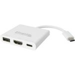 Plugable USB C Mini Dock with HDMI  USB 3.0 and Pass-Through Charging Compatible with 2018 iPad Pro  2018 MacBook Air  Dell XPS 1315  Thunderbolt 3 and More (Supports Resolutions up to