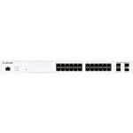 Fortinet FortiSwitch 124E-PoE Ethernet Switch - 24 Ports - Manageable - 2 Layer Supported - Modular - 4 SFP Slots - Twisted Pair  Optical Fiber - 1U High - Rack-mountable  Standalone -